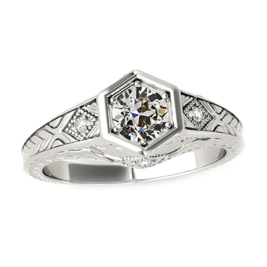 natural round diamond 1.75ct ring front view