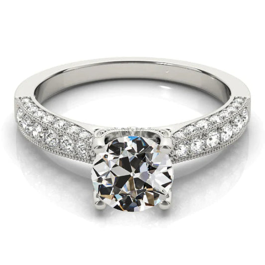 natural round diamond 4.75ct ring front view