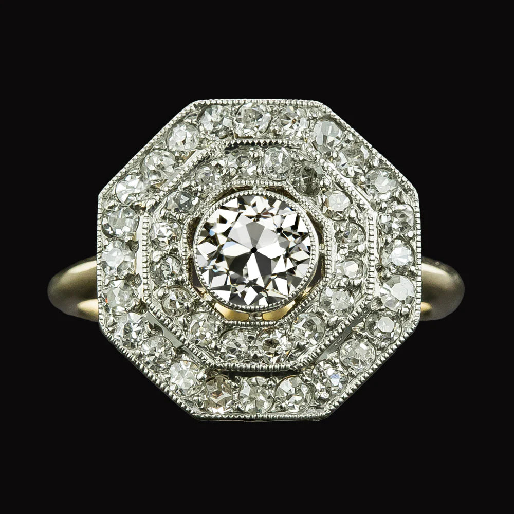 Round Old Miner Real Diamond Double Halo Ring 5 Carats Ladies Jewelry