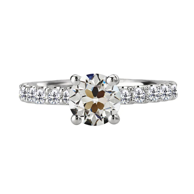 Round Old Miner Real Diamond Engagement Ring 4.50 Carats