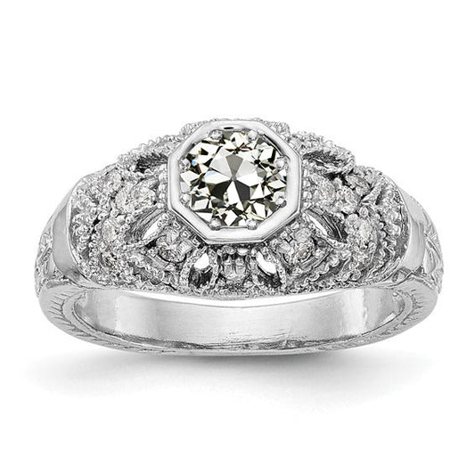 natural round diamond 2.25ct ring front view