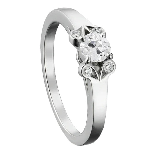natural round diamond 1.50ct ring front view