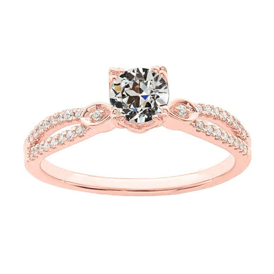 natural round diamond 2.50ct ring front view