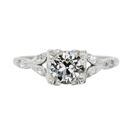 natural round diamond 3.25ct ring front view