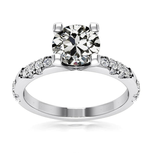 natural round diamond 5.75ct ring front view