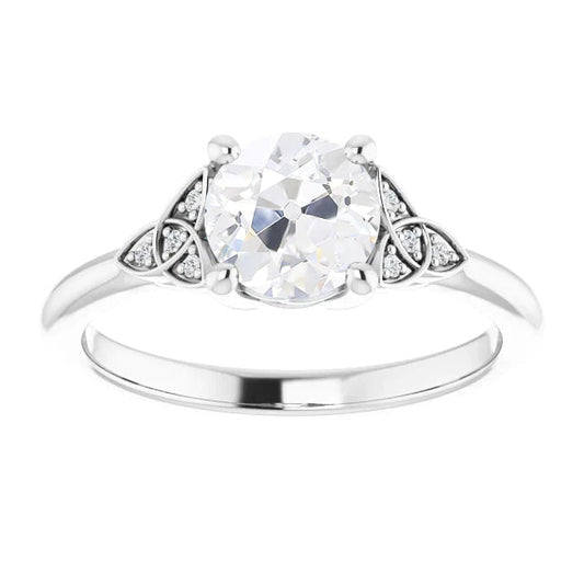 natural round diamond 2.75ct ring front view