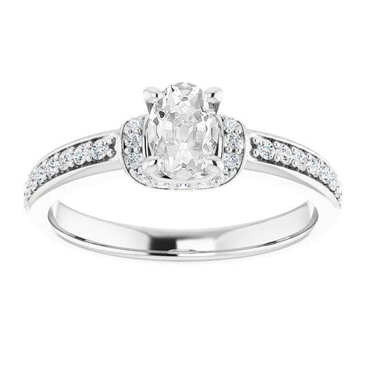 natural round diamond 4.75ct ring front view