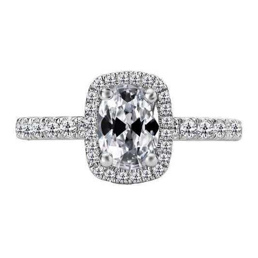 natural round diamond 7ct ring front view