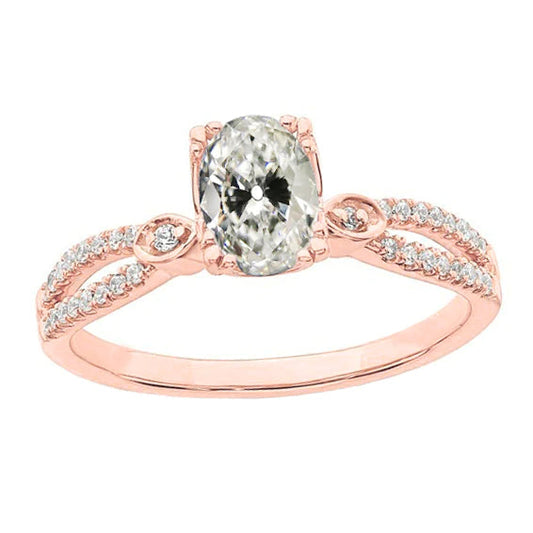 natural round diamond 3.50ct ring front view