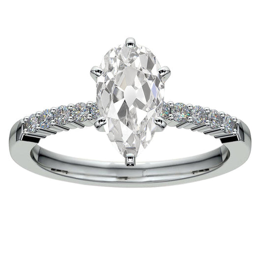 natural round diamond 5.50ct ring front view