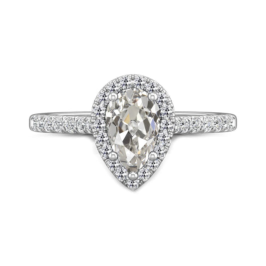natural round diamond 4ct ring front view
