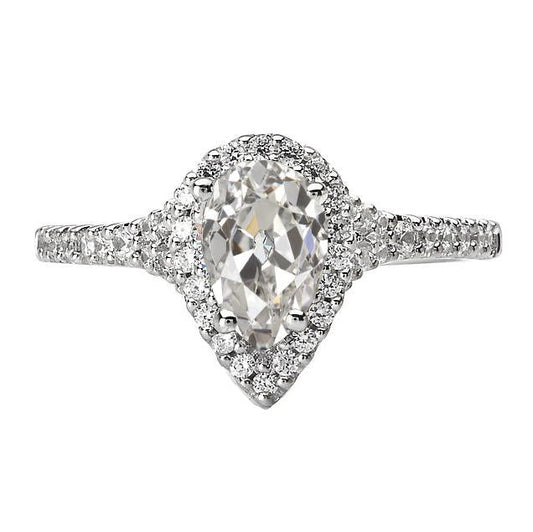 natural round diamond 5ct ring front view