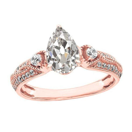 natural round diamond 4.70ct ring front view