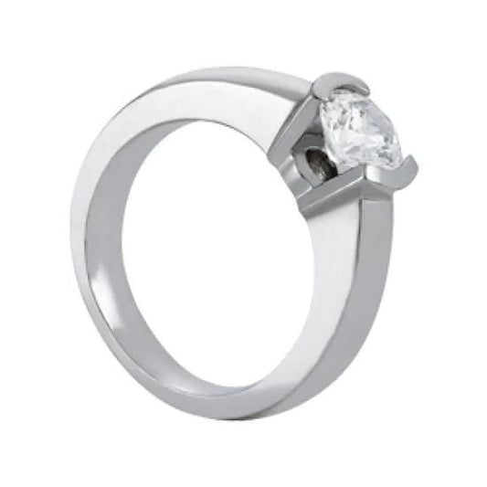 natural round diamond 1ct ring front view