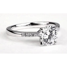 Round Real Diamond Engagement Ring