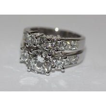 Round Real Diamond Engagement Ring Set 4.95 Carats White