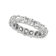 Round Real Diamond Eternity Band 4.80 Carats 14K White Gold