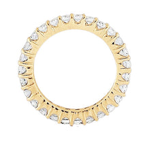 Round Real Diamond Eternity Gold Yellow Womens Band 1.35 Carats New