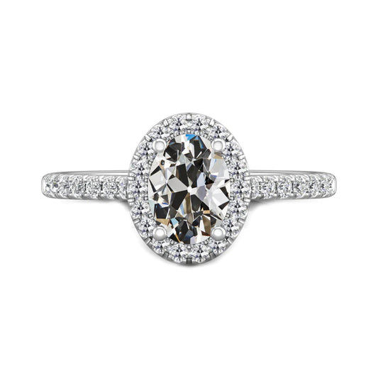 natural round diamond 5ct ring front view