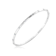 Round Real Diamond Lady Bangle 2.70 Ct White Gold 14K