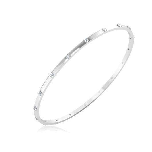 natural round diamond 2.70ct bracelet front view