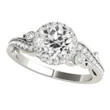 Round Real Old Miner Diamond Ring 3 Stone Style 4.50 Carats Milgrain Shank