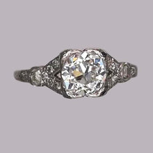 Round Rustic Real Diamond Engagement Ring