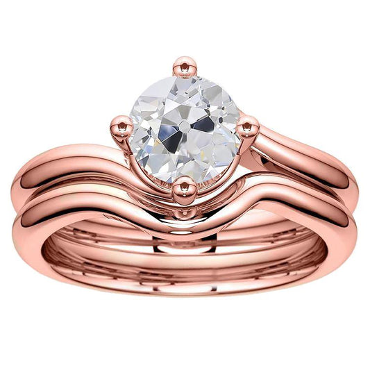 natural round diamond 2.50ct ring front view