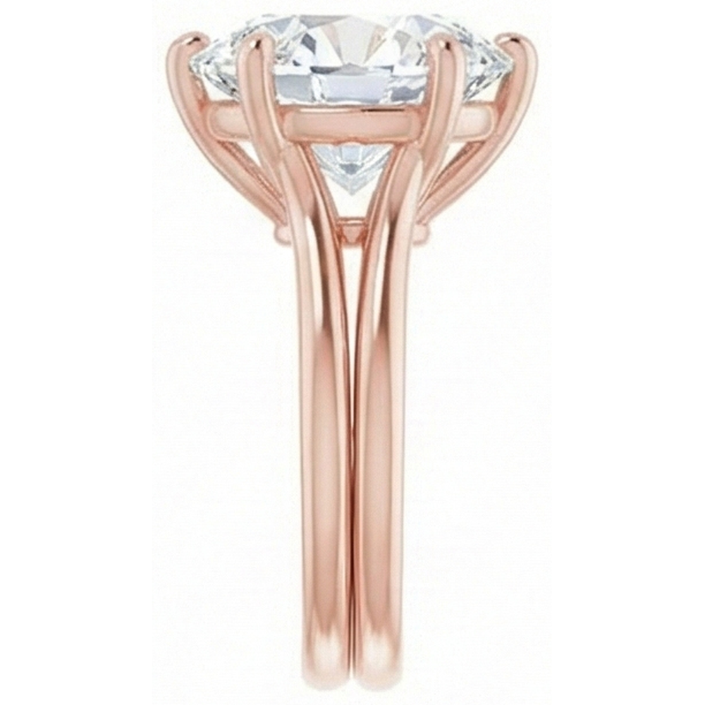 Round Solitaire Old Miner Natural Earth Mined Diamond Ring 6 Prong Set 6.50 Carats