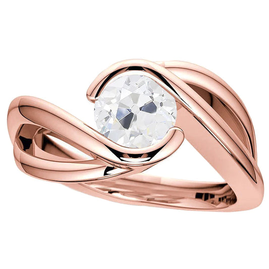 natural round diamond 2.50ct ring front view