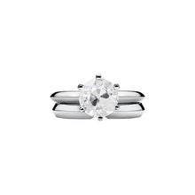 Round Solitaire Wedding Ring Band Set Old Cut Real Diamond Gold 1.50 Carats