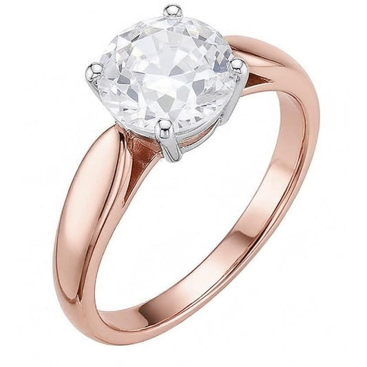 natural round diamond 1.50ct ring side angle