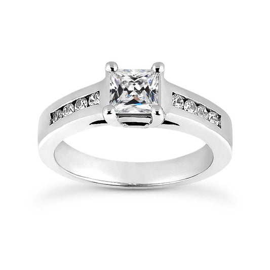 natural round diamond 2.50ct ring front view