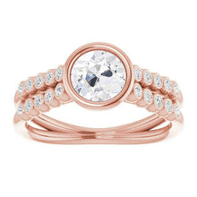 Round Wedding Ring Bezel Set Old Miner Genuine Diamond Split Shank 4.50 Carats