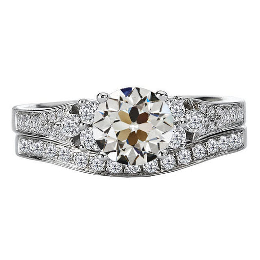 Genuine Diamond Engagement Ring 6 ct 14 Karat White Gold – main view