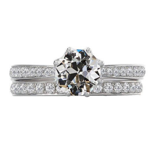 Natural Brilliant Diamond Proposal Ring 3.50 ct 14K White Gold – main view