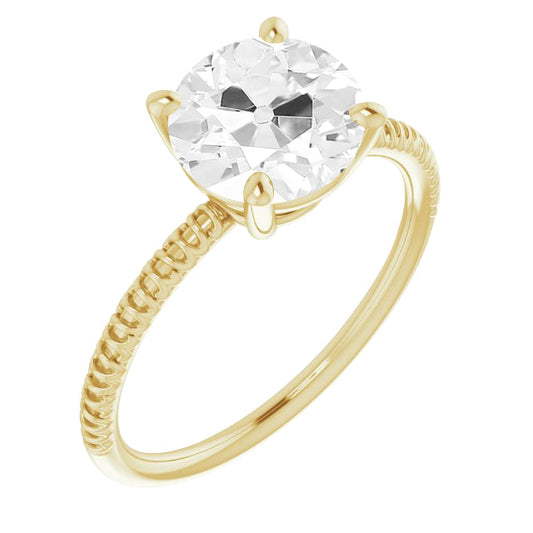 Natural Brilliant Diamond Single Stone Ring – main view