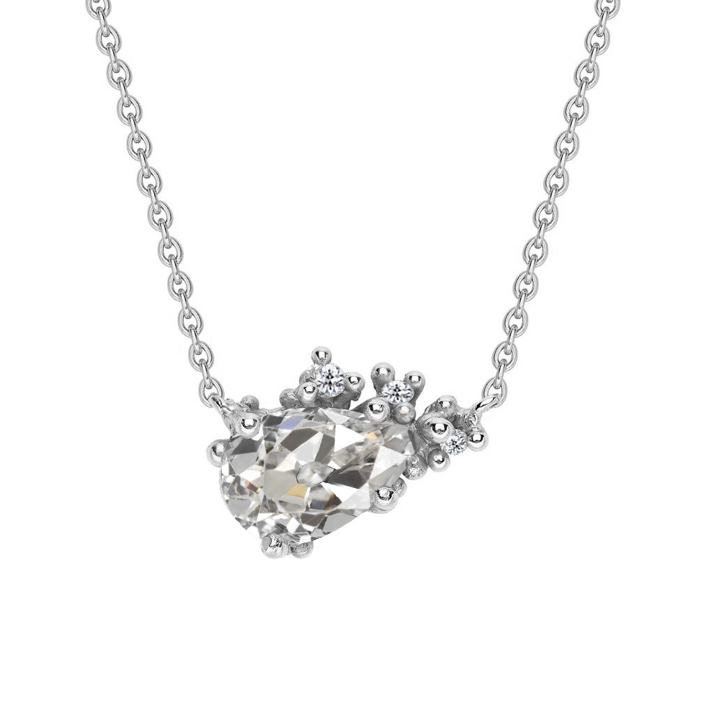 Earth-Mined Diamond Pendant Necklace – main view