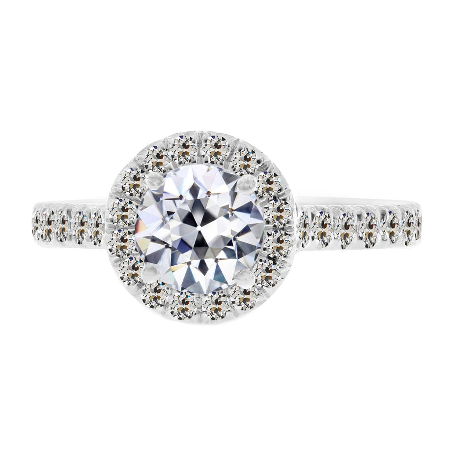 Timeless Diamond Halo Setting Ring 3.50 ct – main view