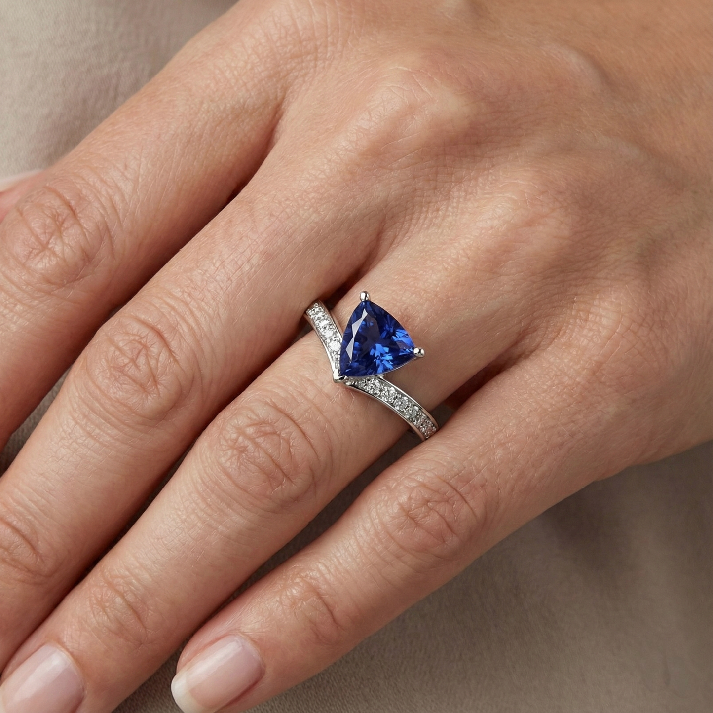 Round Natural Earth Mined Diamond Trillion Sapphire Ring Enhancer 2.50 Carats Gold 14K