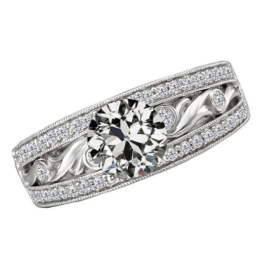 Anniversary Ring 14K White Gold with Diamond – main view
