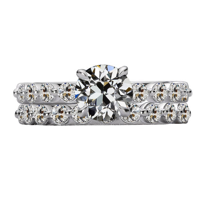 Bridal Ring 14K White Gold with Fine Diamond – main view
