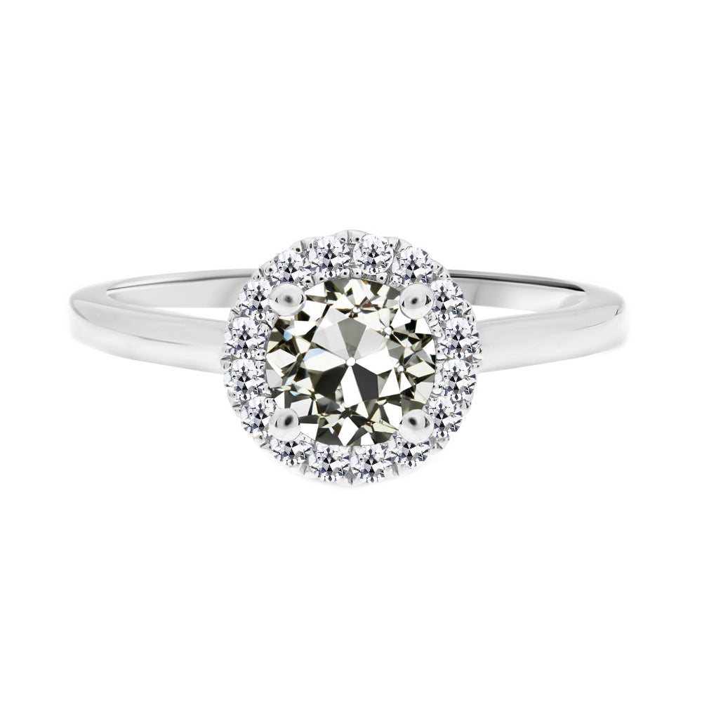 Earth-Mined Fine Diamond Halo Setting Ring – main view