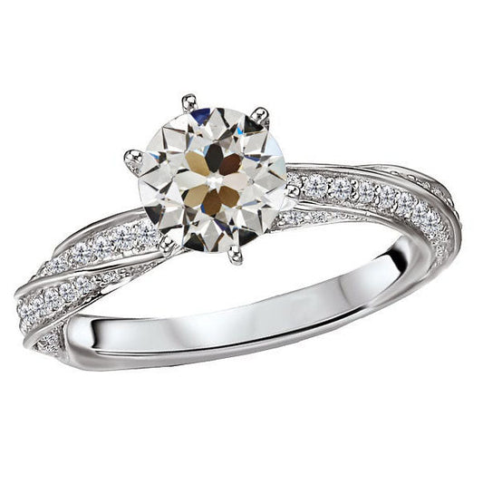 Diamond Anniversary Ring 2-ct 14 Karat White Gold – main view