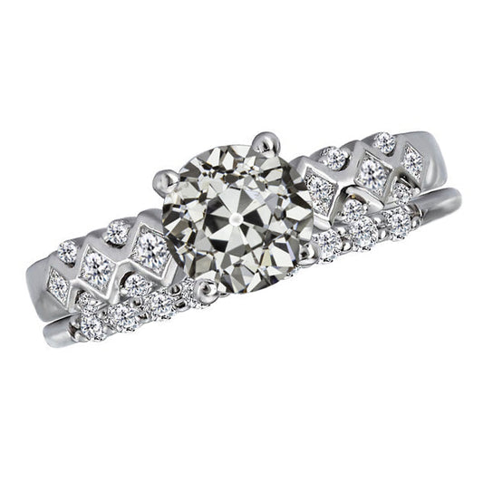 High-End Solitaire Ring with Accents 3 ct – main view