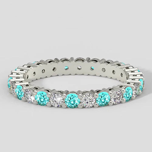 Round Paraiba Eternity Band