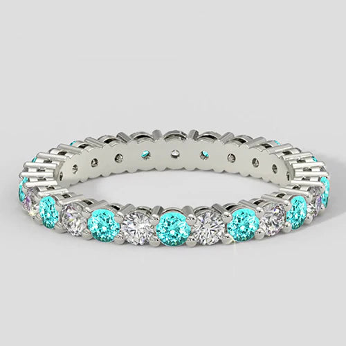 Round Paraiba Eternity Band