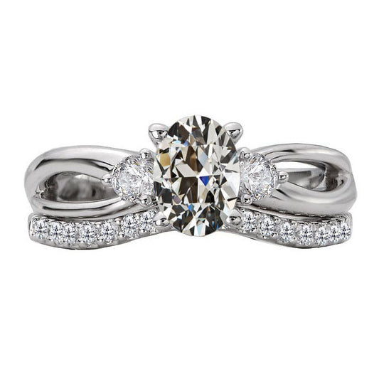 Brilliant Diamond Bridal Ring 3-ct 14K White Gold – main view
