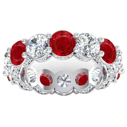 Diamond deals ruby band