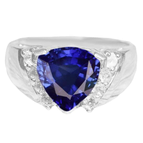 Mens Ring Diamond Anniversary Trillion